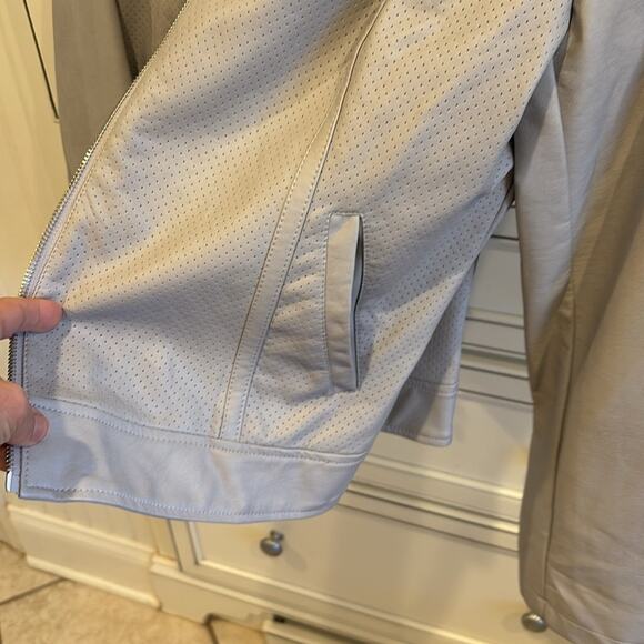 ALFANI faux leather grey jacket - Picture 4 of 8